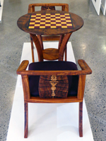 Chess Table & Chairs at Hawaii's Woodshow