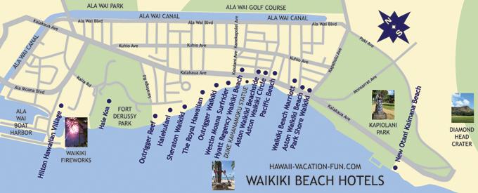 Waikiki Surf Spots Map Waikiki Beach Hotels: A Local Resident's Perspective.