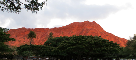 Diamond Head Crater at Sunset