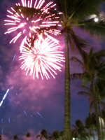 Waikiki Fireworks2 at Hilton Lagoon