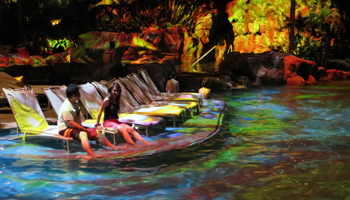 Front-Row Seats for Helumoa 3-D Mapping Pool Light Show