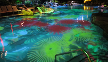 Helumoa 3-D Mapping Pool Light Show at Sheraton Waikiki Hotel