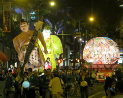 Lighted Floats in the Honolulu Festival Parade