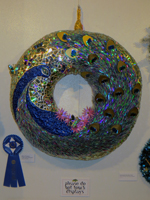 Christmas Wreath Made of CD's for Honolulu City Lights Contest