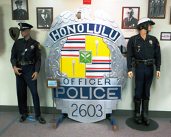 Shield Display at the Honolulu Police Museum