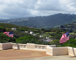 National Cemetery at Punchbowl Crater Rim on Memorial Day