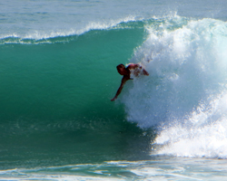 Bodysurfer at Point Panic off Kakaako Waterfront Park