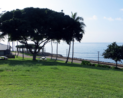 A Roofless Pavilion Near Point Panic at Kakaako Waterfront Park