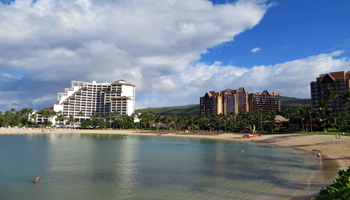 Ko Olina Resorts Reflected in Ko Olina Lagoons