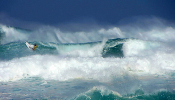 Frederico Morais Surfing in Hawaii During the World Cup of Surfing at Sunset Beach Oahu