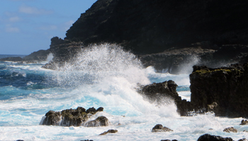 Dangerous Coastal Waters Below Makapuu Lighthouse