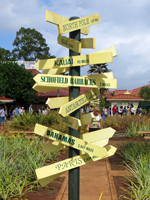 Directional Sign at Dole Pineapple Plantation