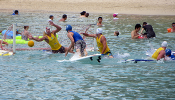 Surfboard Water Polo at Duke's Oceanfest