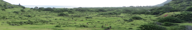 Kaiwi Shoreline Trail and Pele's Chair (on the Hill at Left)