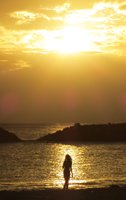 Hawaii Vacation Sunset Silhouette
