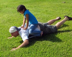 Dad Blocking is Like Ice Blocking, but You Sit on Your Dad Instead