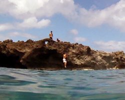 Rock Jumping at Sharks Cove Hawaii