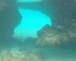 Underwater Tunnel Through the Rock at Waimea Bay