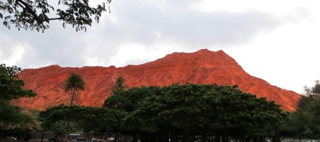 Diamond Head Crater at Sunset