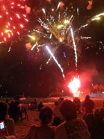 Waikiki Fireworks at Hilton Beach