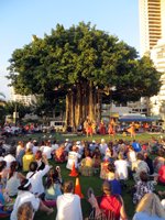 Torch Lighting Ceremony & Free Hula Show at Kuhio Beach Hula Stage