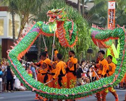 Dragon Dancers in the Honolulu Festival Parade