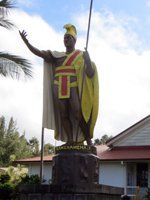 Original Salvaged King Kamehameha Statue in Kapaau (Big Island of Hawaii)