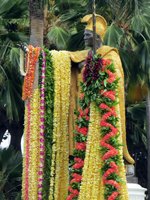 King Kamehameha Statue on Kamehameha Day in Honolulu