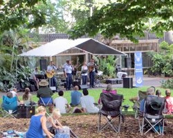 USAF "Small Kine Band" Performs at the Twilight Summer Concert Series at Foster Botanical Garden in Honolulu