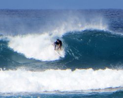 Surfing in Hawaii Along the Waianae Coast (West Shore Oahu)
