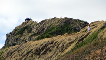 Steep Ledges Along Lanikai Pillboxes Trail