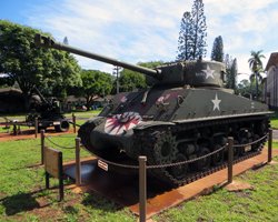 Sherman Tank and Vulcan Air Defense System at Tropic Lightning Museum