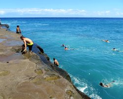 Climbing out of the Water at China Walls