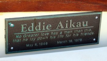 Eddie Aikau Memorial Plaque Aboard Hokule'a