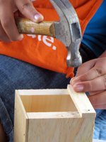 Home Depot Kids Workshop Hammering