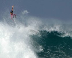Unidentified Surfer Hits the Eject Button at Billabong Pipe Masters, Triple Crown of Surfing