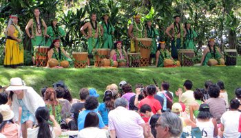 Ground Seating in Front of Moanalua Gardens Hula Mound at Prince Lot Hula Festival