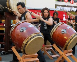 Taiko Drummers at a Hawaii Bon Dance