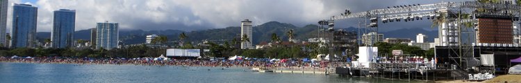 Lantern Floating Hawaii Stage and Crowd