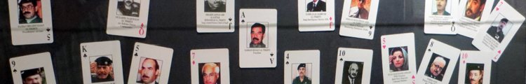 Most Wanted Target Playing Cards on Display at Tropic Lightning Museum