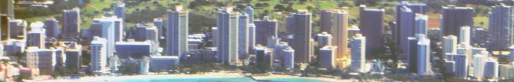 Central and Southeast Waikiki Hotels (Seen from a Hawaiian Airlines Flight to Maui)
